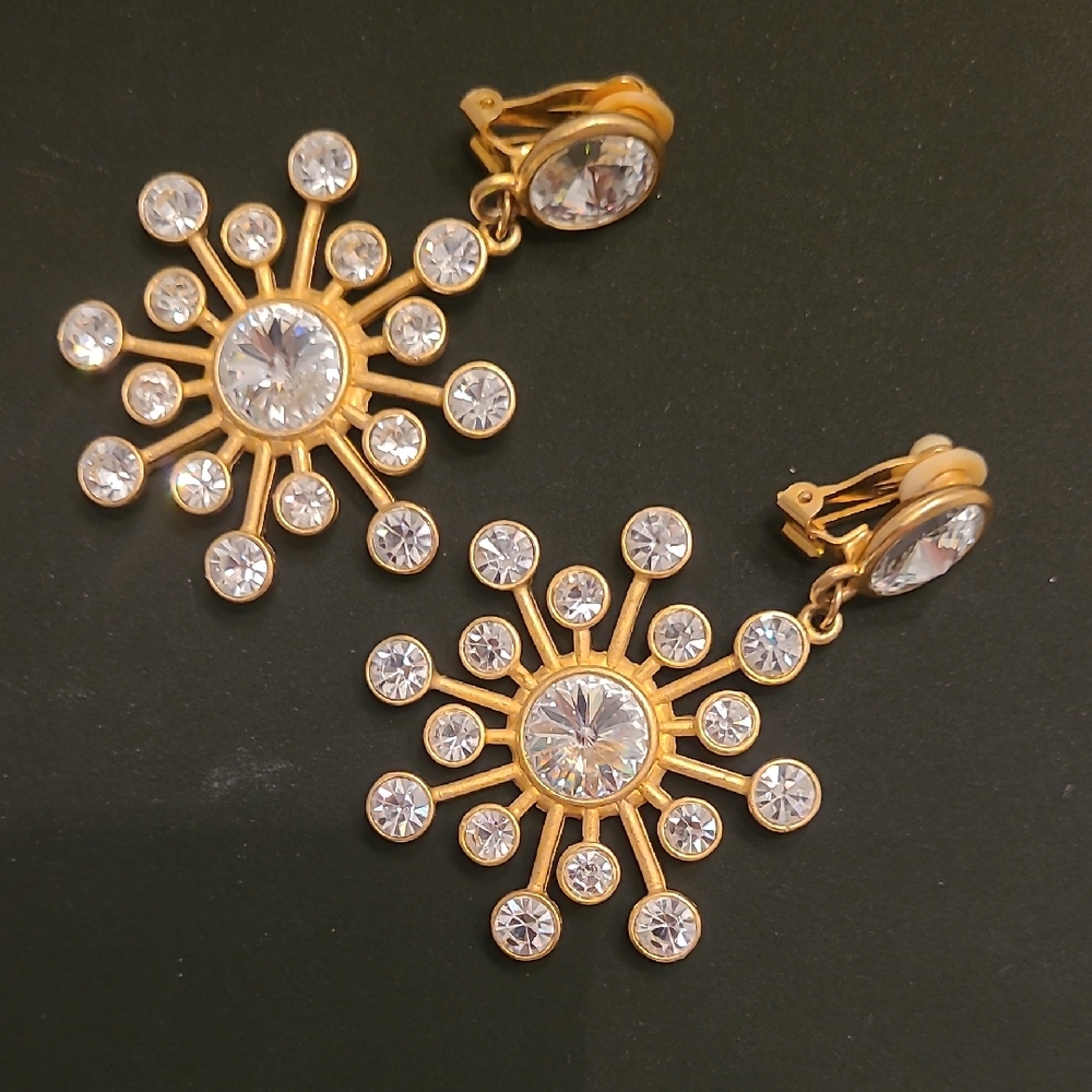 BIJOUX DESIGNS Gold and Silver Crystal Earrings